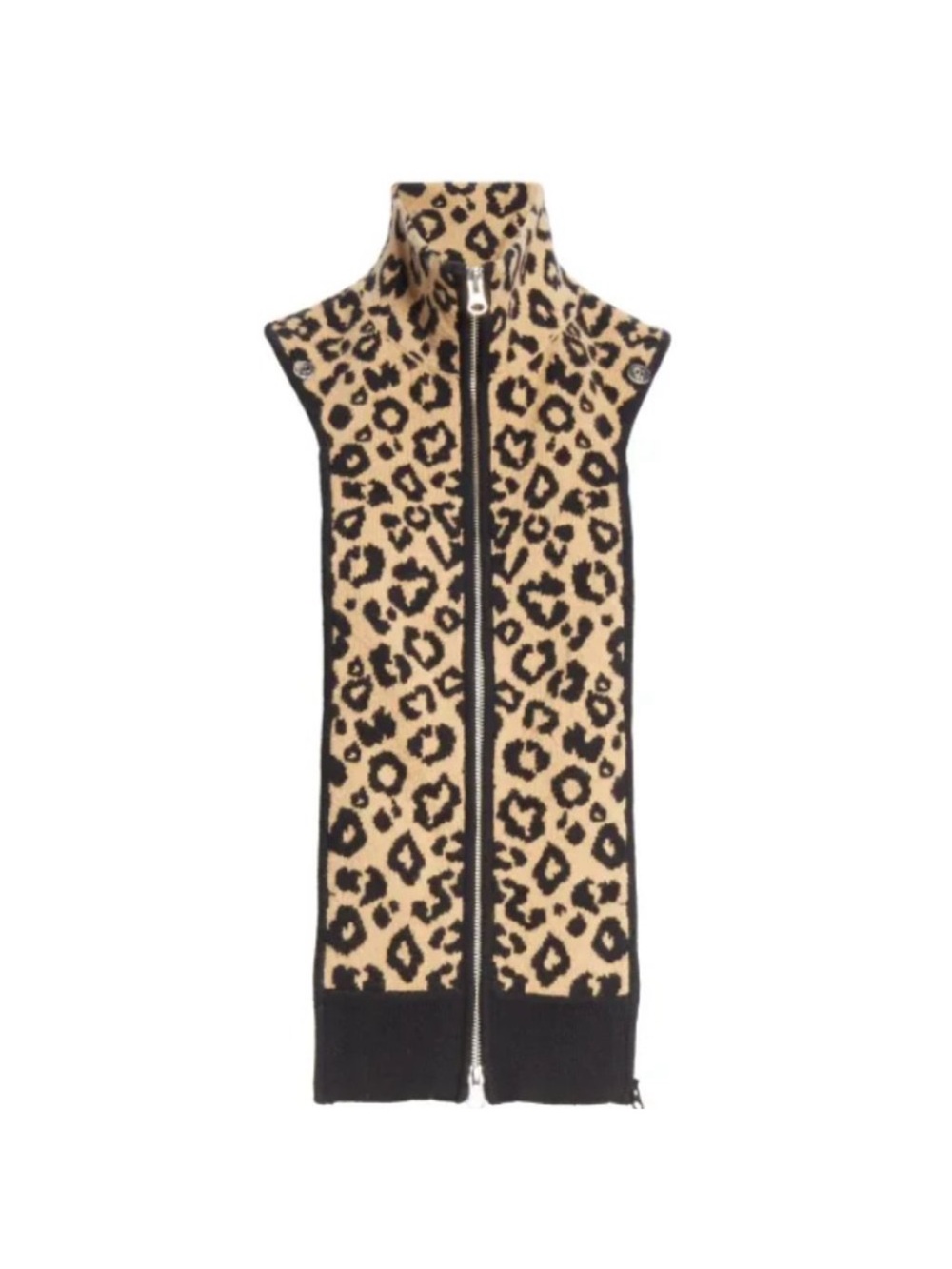 $278 Veronica Beard Toni Leopard Wool Jacquard Dickey jacket insert